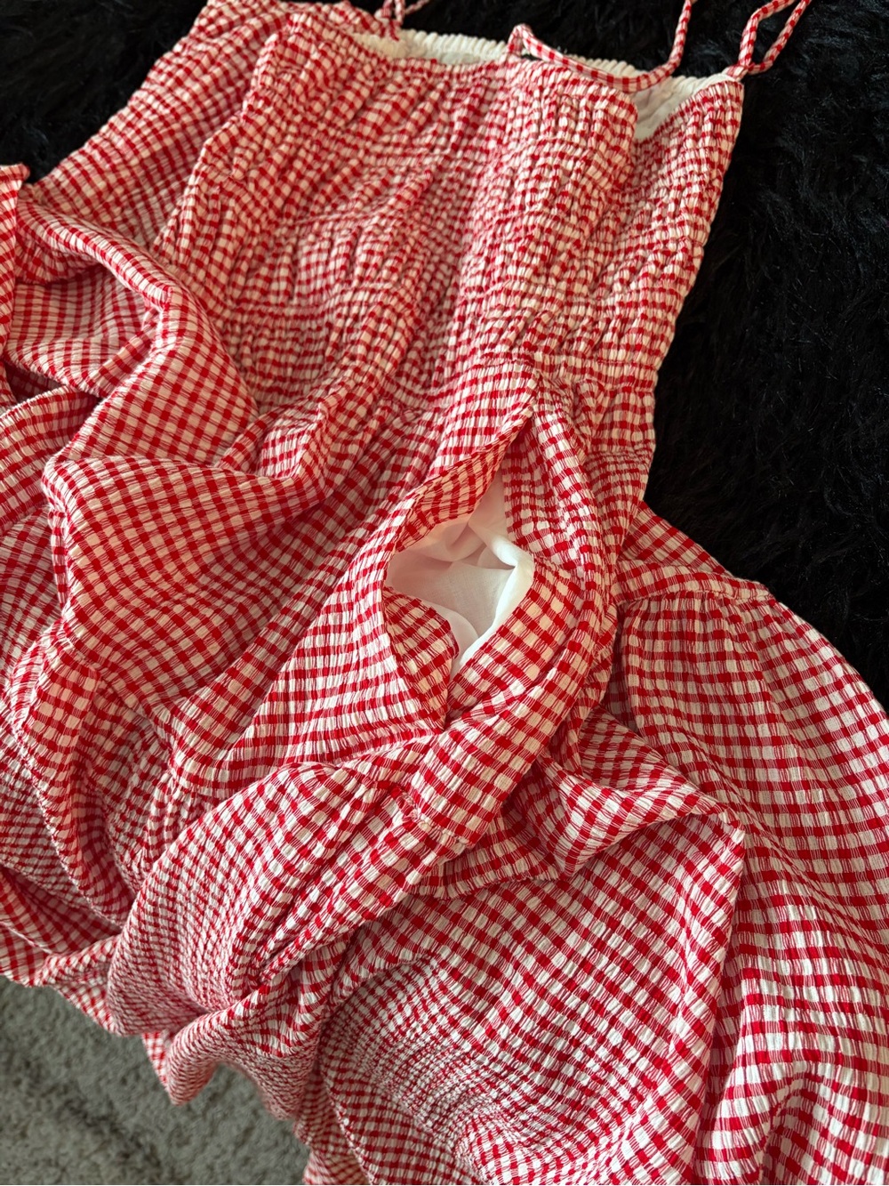 Eloquii Red and White Gingham Maxi Dress - Picture 12 of 12